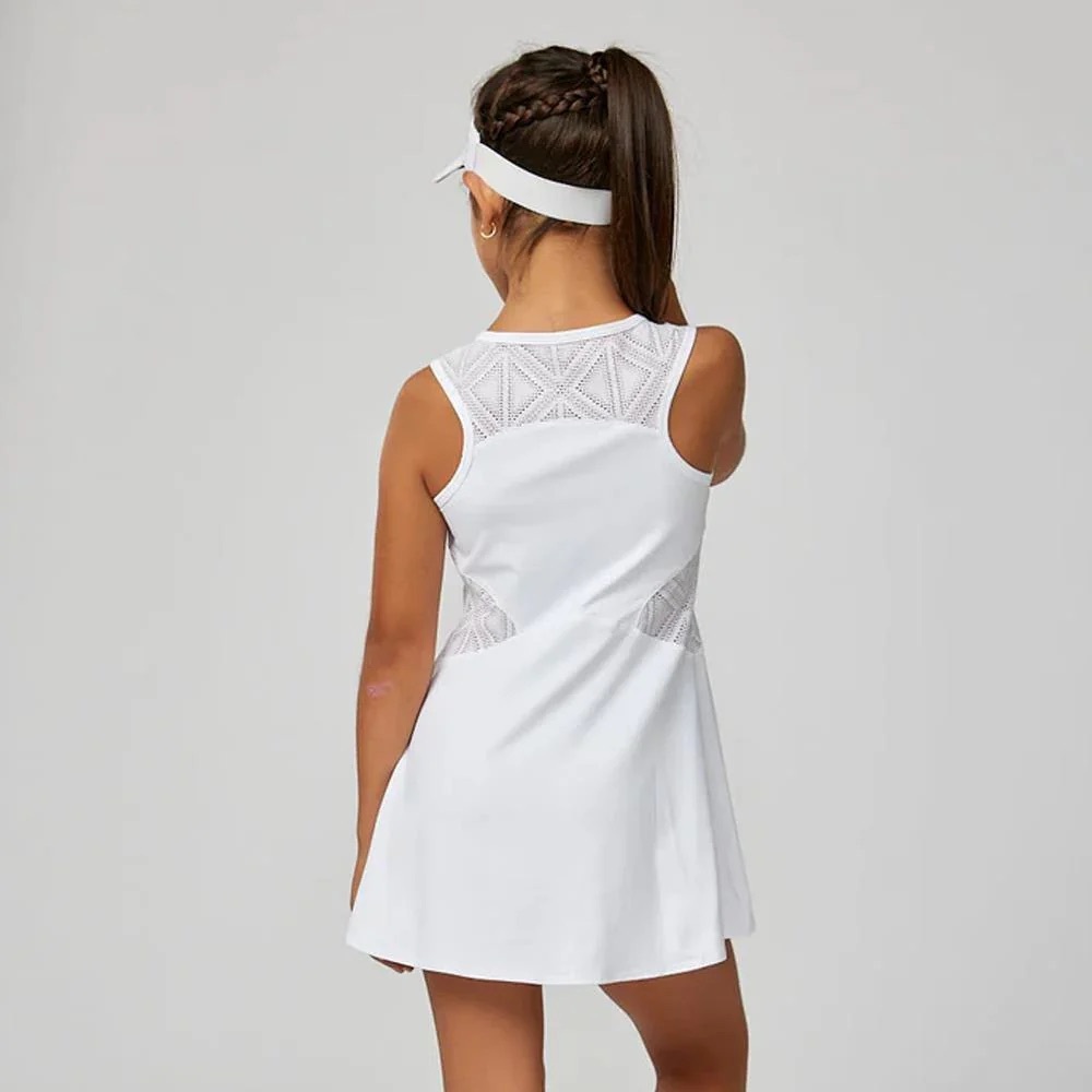 NWT Sofibella Girls Diamond Rush Tennis Dress - White, MSRP $66, 10-12 (L)